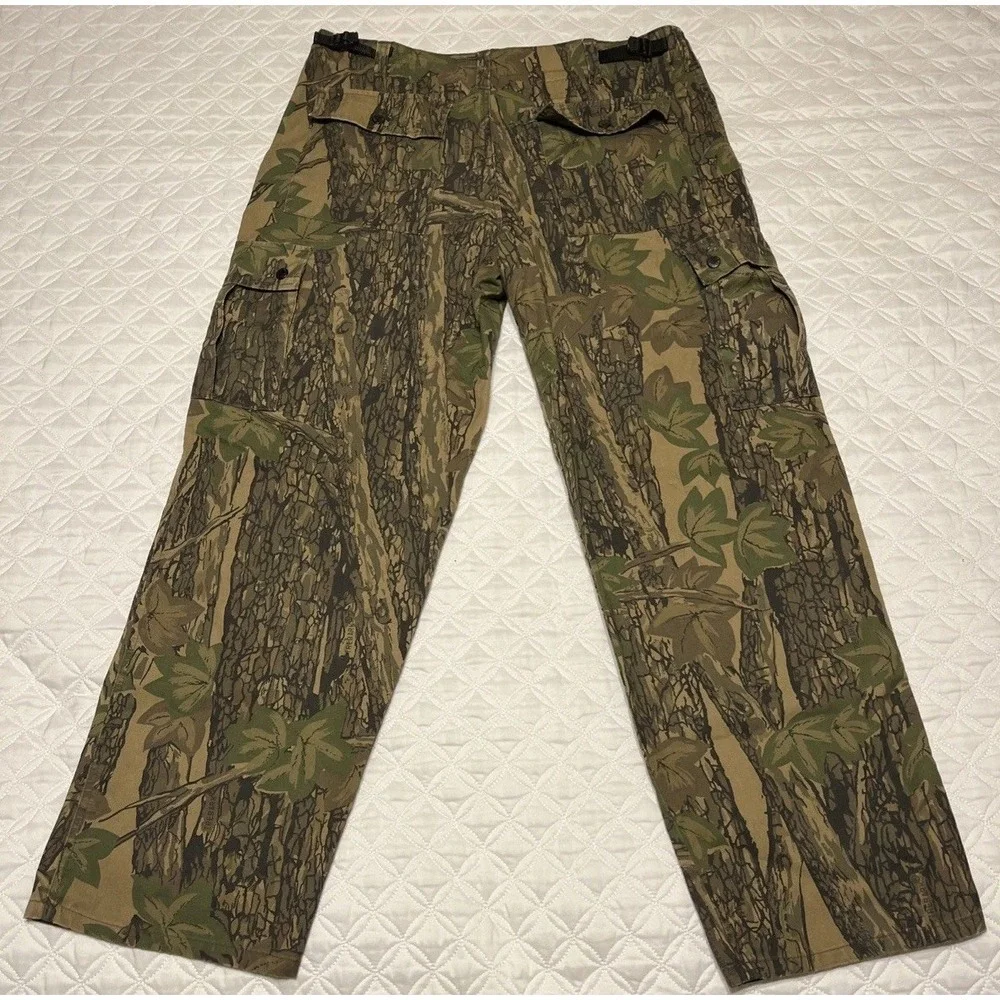 Winchester Trebark Camo Vintage Pants sz LG Cargo Hunting Pants Adjustable